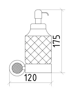 Дозатор для жидкого мыла Boheme Royal Cristal 10932-BR-B бронза/чёрный